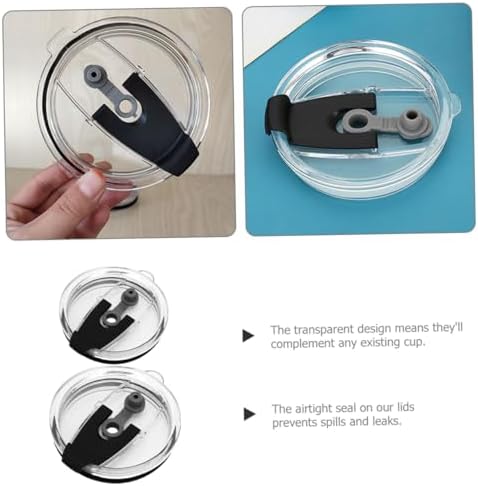 2 Stück Auslaufsichere Isolierbecherdeckel - Transparent für 20 und 30 oz Becher - Hitzebeständig - Perfekt für Reisen u