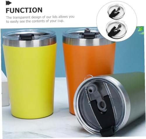 2 Stück Auslaufsichere Isolierbecherdeckel - Transparent für 20 und 30 oz Becher - Hitzebeständig - Perfekt für Reisen u