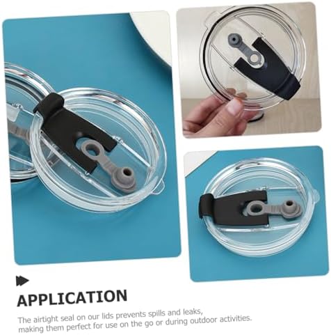 2 Stück Auslaufsichere Isolierbecherdeckel - Transparent für 20 und 30 oz Becher - Hitzebeständig - Perfekt für Reisen u