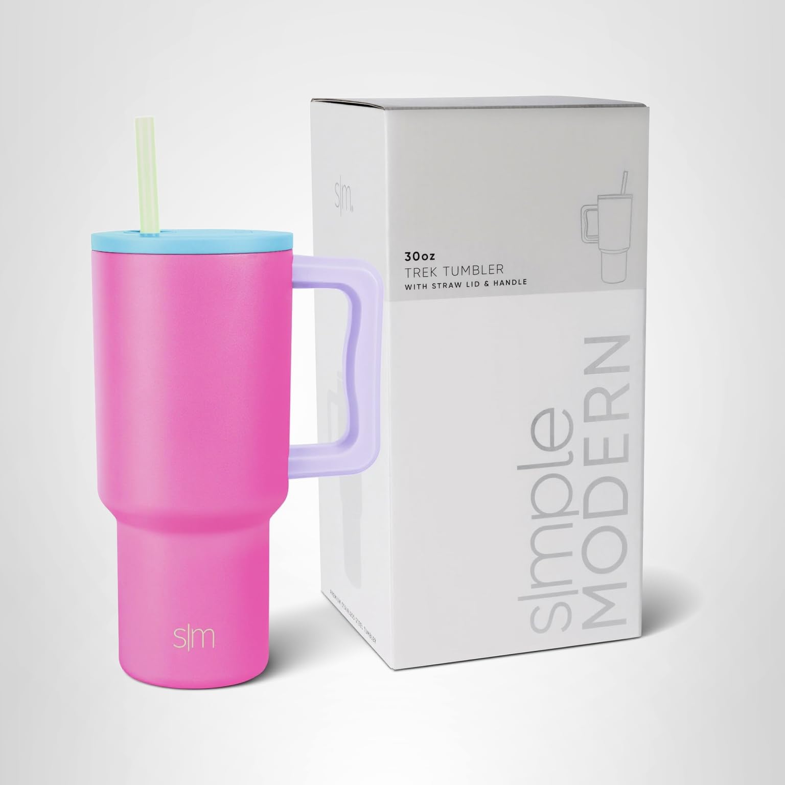 Suntq 850Ml/30Oz Tumbler Mit Griff Und Flip Stroh